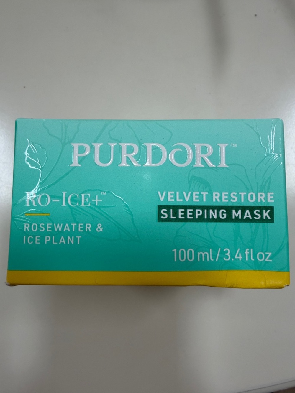 new in box: PURDORI velvet restore sleeping mask RO-ICE+